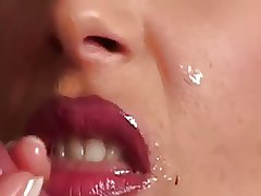 hot creamy lipstick cumshot