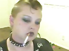 sexy goth smoking fetish