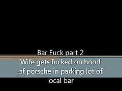 wife gets fucked on hood of porsche in parking lot part 2
