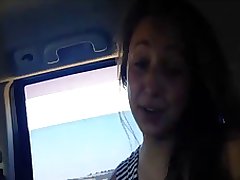 teen girlfriend sucking my dick in the car