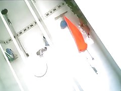 teen in shower