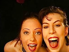 lipstick lesbians bukkake cumswap